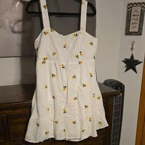 Rewind Sunflower Embroidered Sun Dress XXL